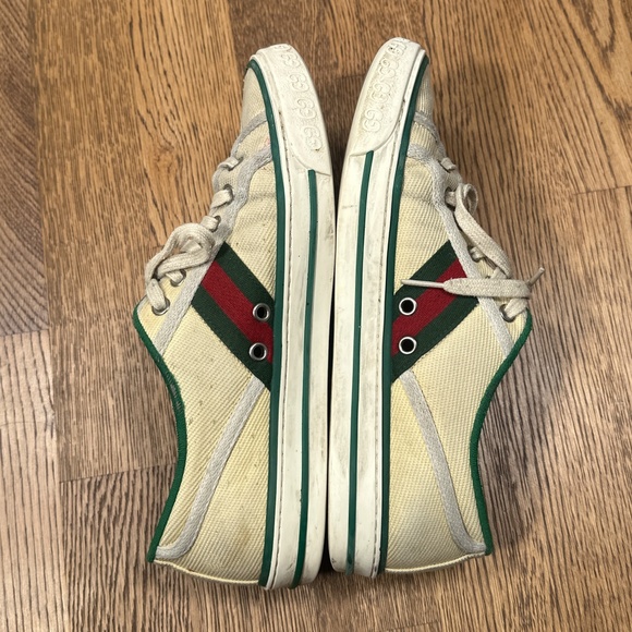 Gucci Tennis 1977 Low Top Canvas Cotton Distressed Sneakers Womens 39 US 9 - Picture 9 of 13